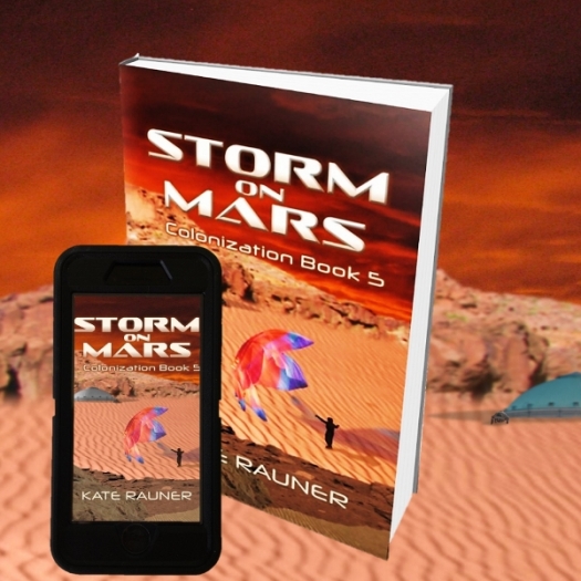 Storm on Mars book covers - Kate Rauner